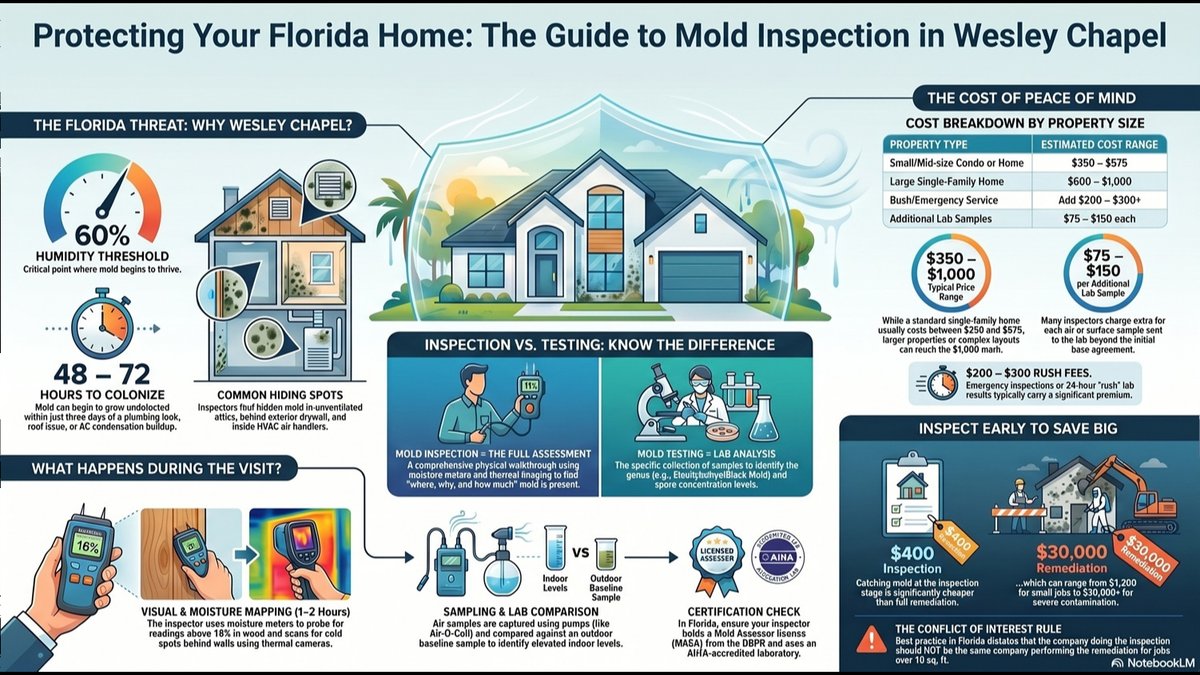 Cost of Mold Inspection? Wesley Chapel FL Company Reveals Hidden Price Drivers