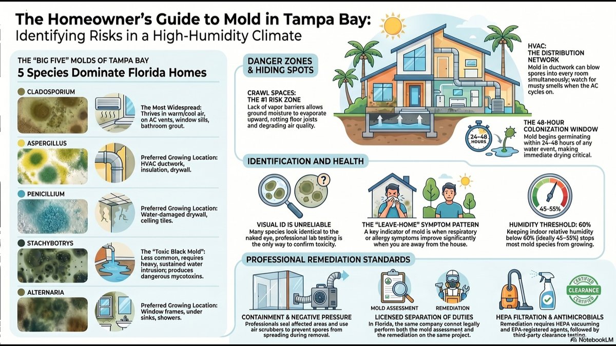Most Common Mold In Tampa Bay Homes Identified - New Guide Released