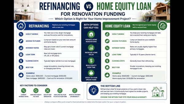 Refinancing vs Home Equity Loan for Home Renovations - New Guide Released
