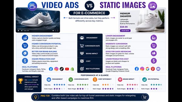 Video Ads vs Static Images for E-commerce - New Comparison Guide Released