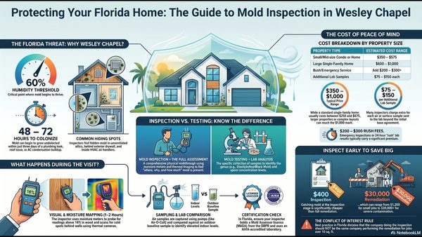 Wesley Chapel FL Mold Inspection Cost Guide Released by TampaBayMold.net