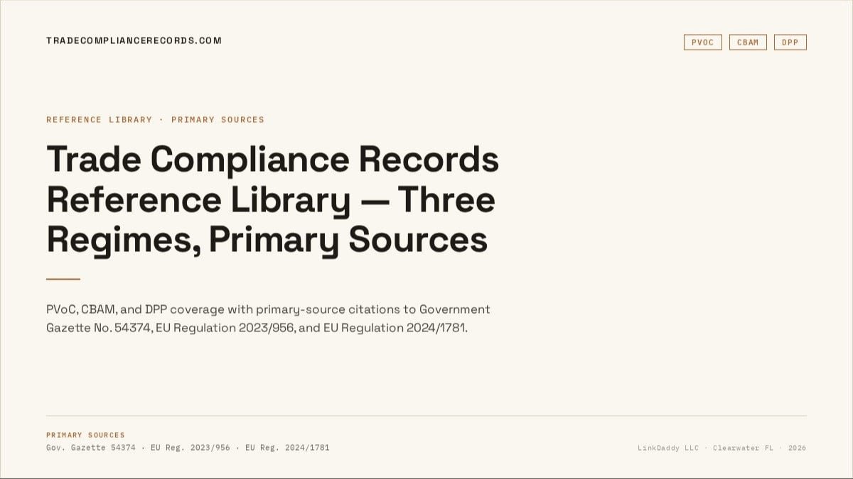 What's in the Trade Compliance Records Reference Library, and Why It Exists