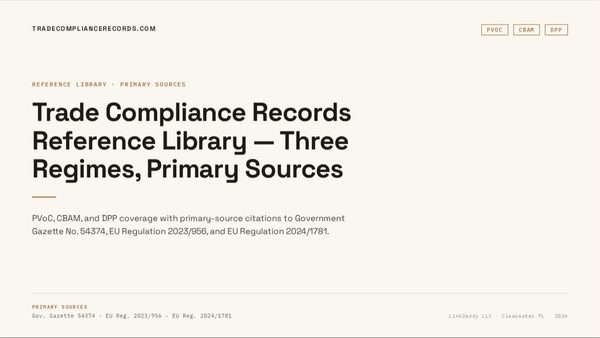 What's in the Trade Compliance Records Reference Library, and Why It Exists