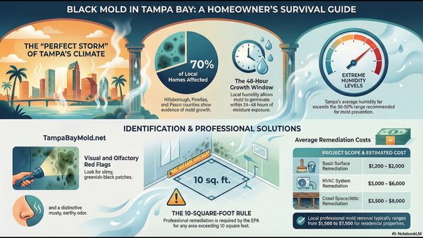 5 Black Mold Signs | TampaBayMold.net Inspector Reveals Common Hideouts