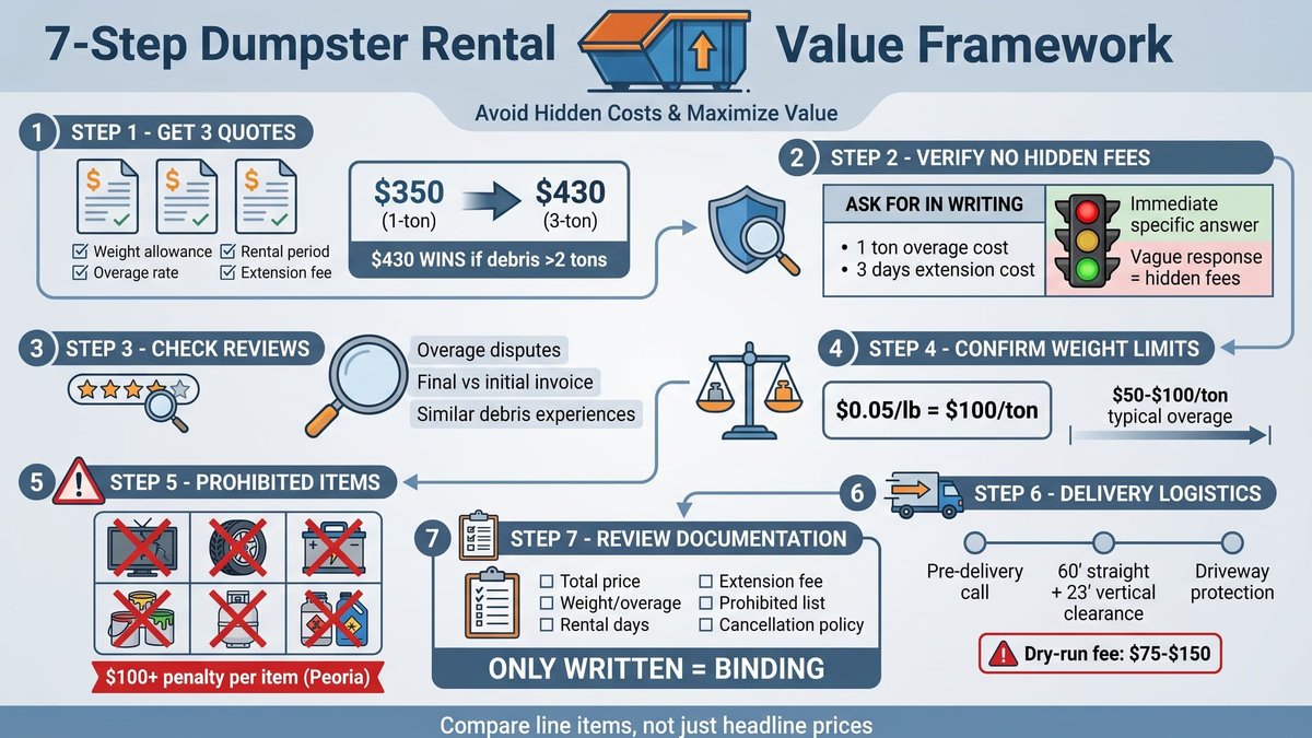 Affordable Dumpster Rental? Peoria Company Reveals Weight Allowance Traps