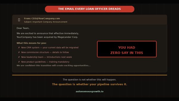 Pipeline Infrastructure No Acquirer Controls: What Loan Officers Own