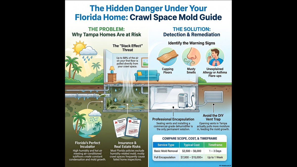 11 Crawl Space Mold Questions Tampa Bay Homeowners Ask - Guide Published