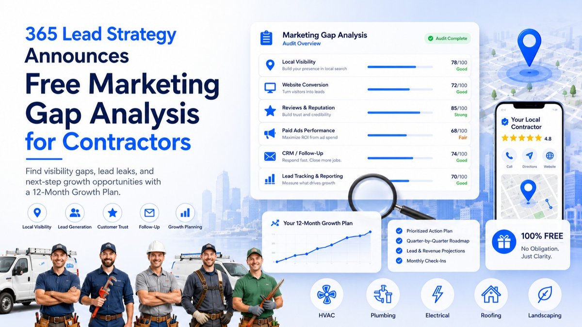 Plumbing Business Gap Analysis With Growth Plan: Complimentary Service Announced