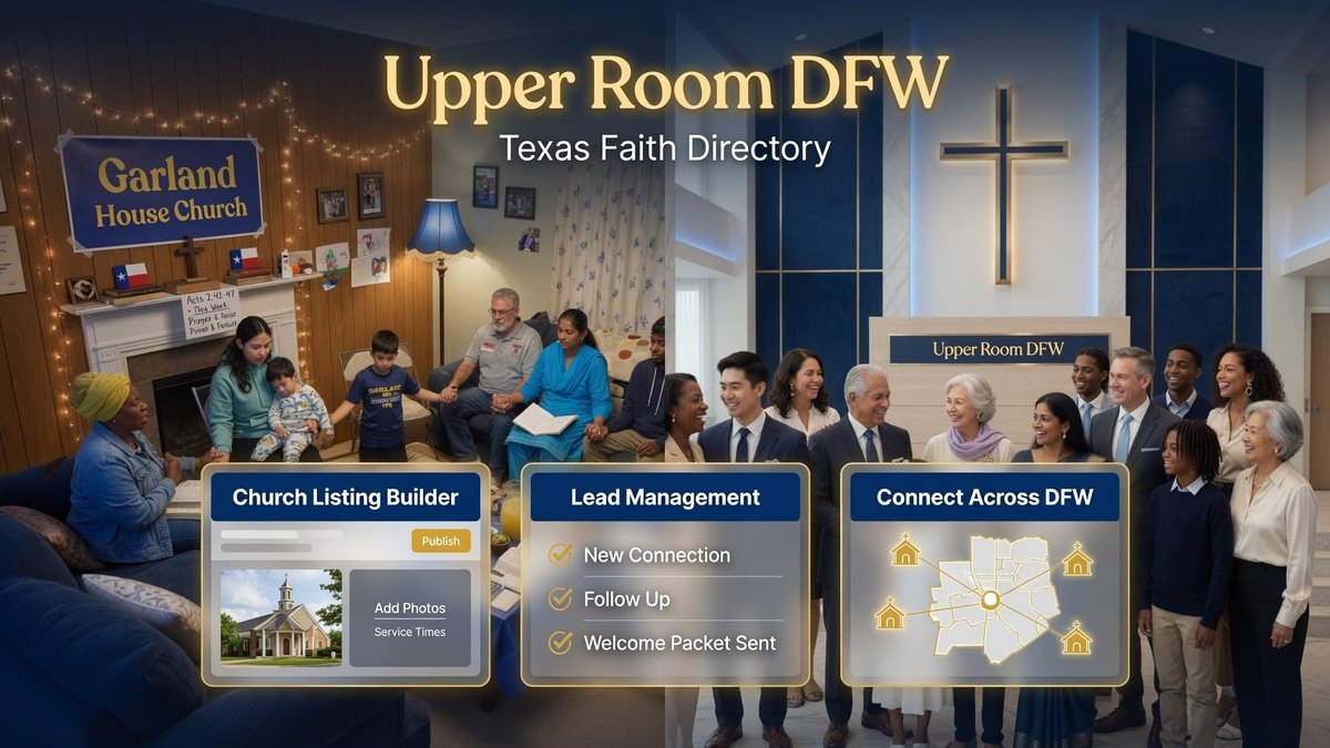 The Upper Room DFW Launches Tx Church near me Directory for Faith Discovery