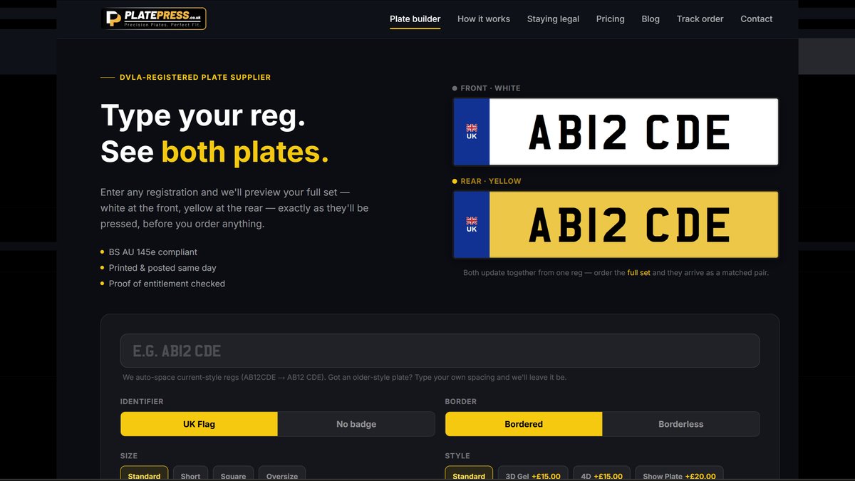 Show Plates vs Road-Legal Plates? Hull Supplier on Anlaby Road Explains